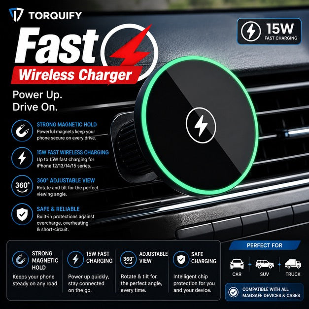 TORQUIFY 30W Magnetic Car Charger