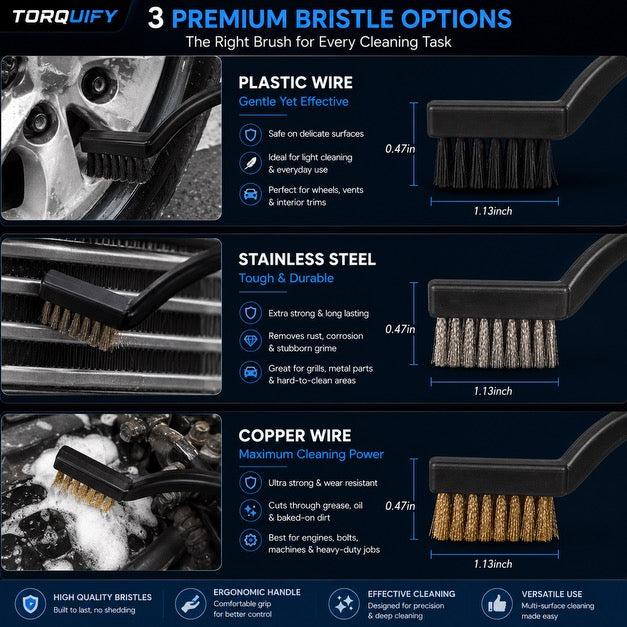 TORQUIFY Car Detailing Brush Set