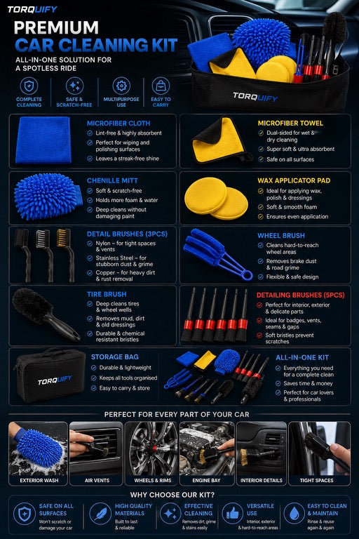 TORQUIFY Car Detailing Brush Set