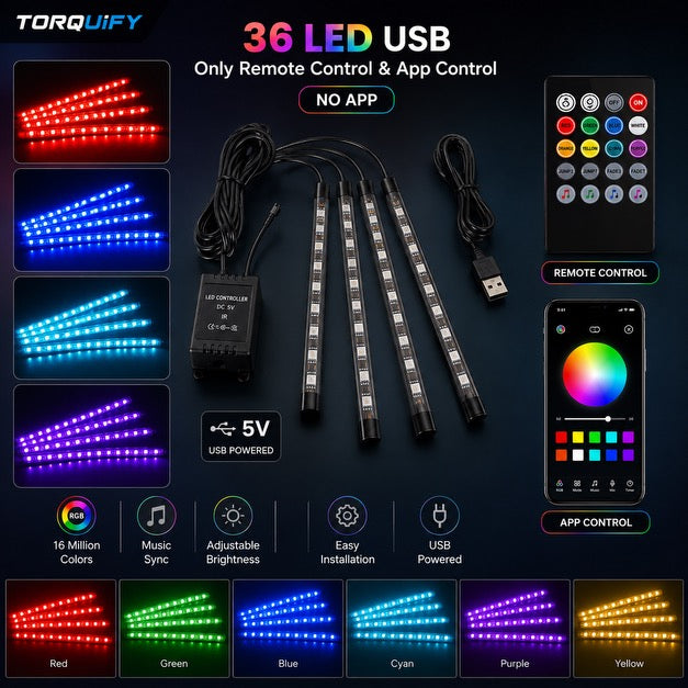 TORQUIFY RGB Car Ambient Lights