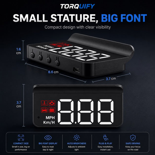 TORQUIFY Digital Car HUD Display