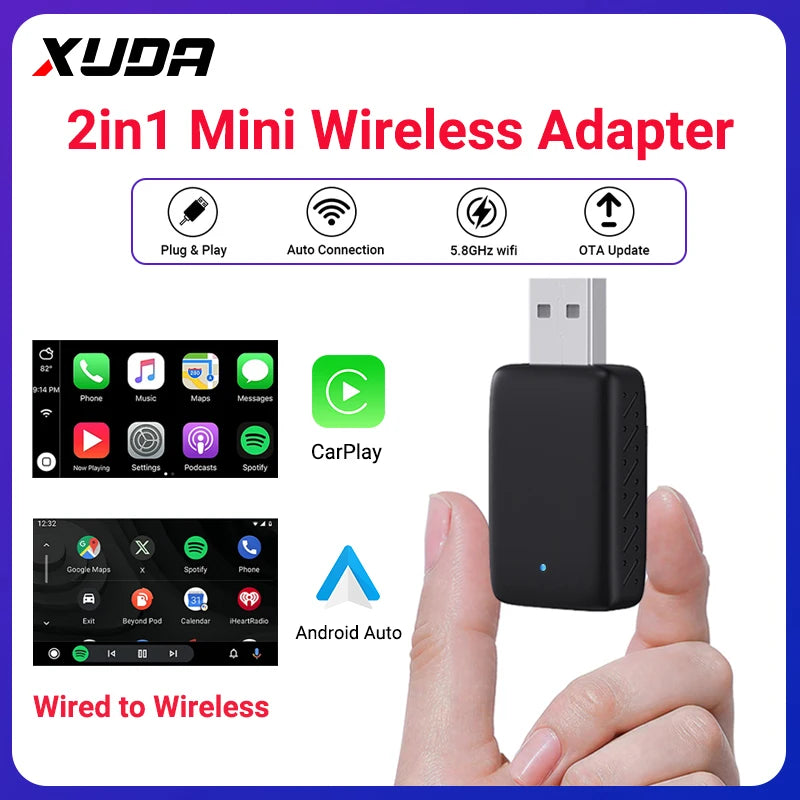 TORQUIFY Wireless CarPlay & Android Auto Adapter